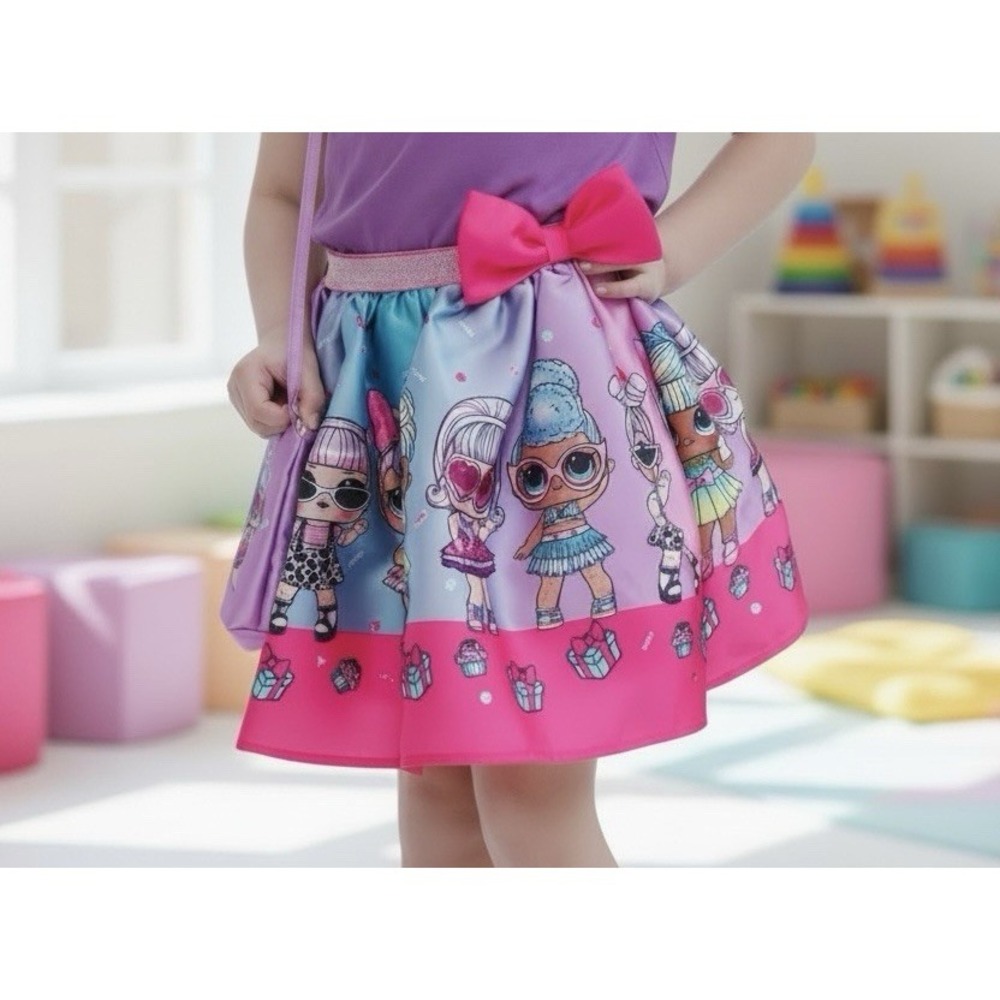 LOL Surprise Girls Puffy Skirt Multicolor - Party - Dress Up Size 7/8